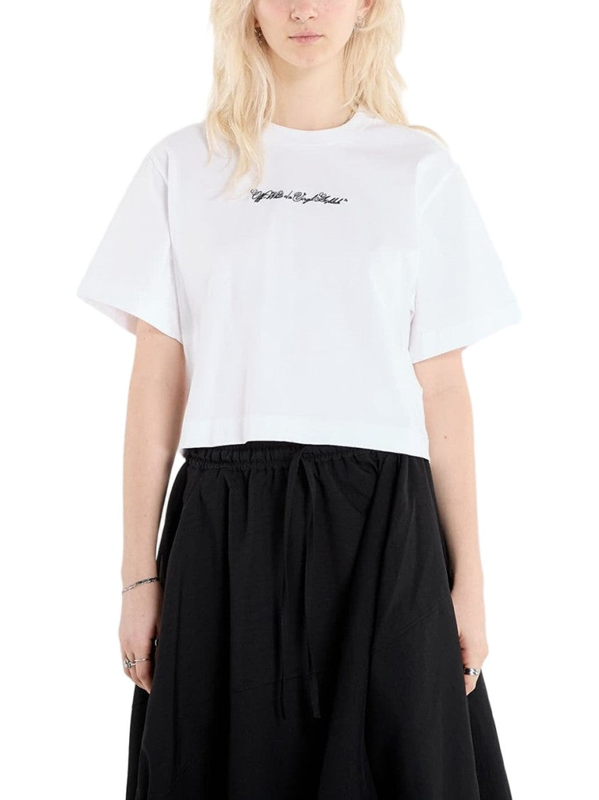 Off-White White Short-Sleeve Graphic T-Shirt