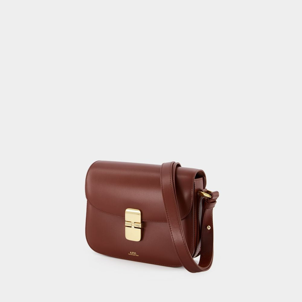 A.P.C. Grace Small Hobo Bag - Hazelnut - Leather