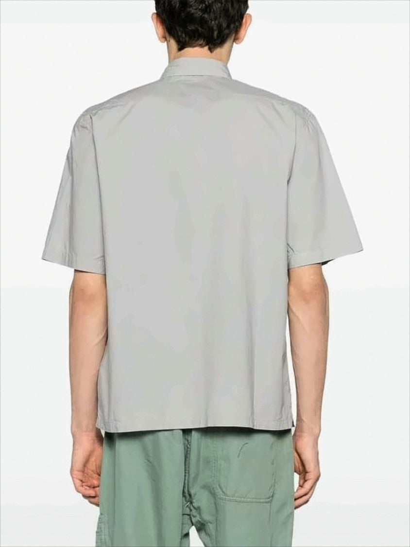 C.P. Company Boxy-Fit Short-Sleeve Shirt With Classic Collar And Flap Pocket