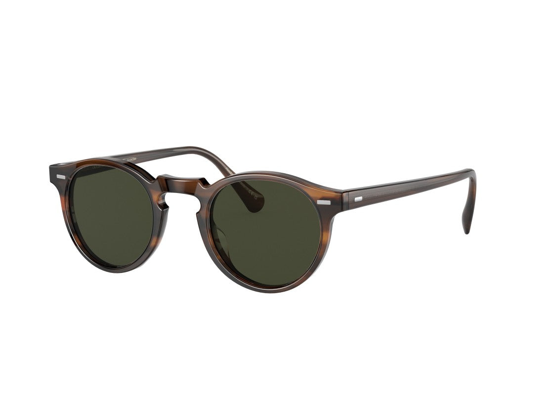 Oliver Peoples Green 0Ov5217s Tortoiseshell Acetate Round Sunglasses