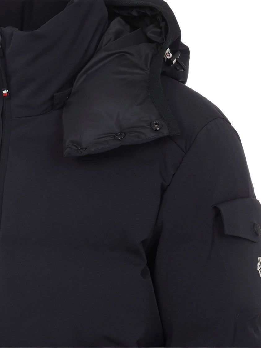 Moncler Grenoble Padded Quilted Jacket With High Collar And Detachable Hood
