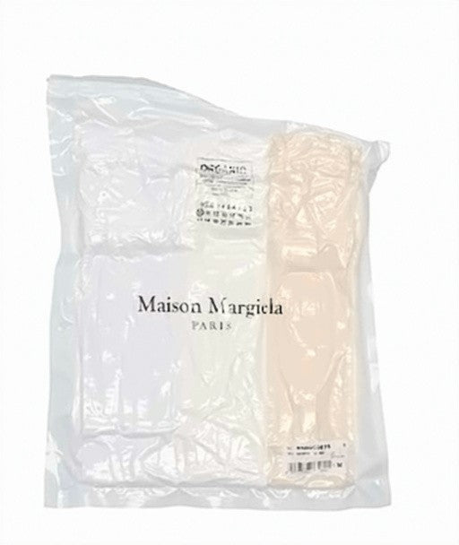 Maison Margiela Minimalist Off-White Cotton Crew Neck T-Shirt