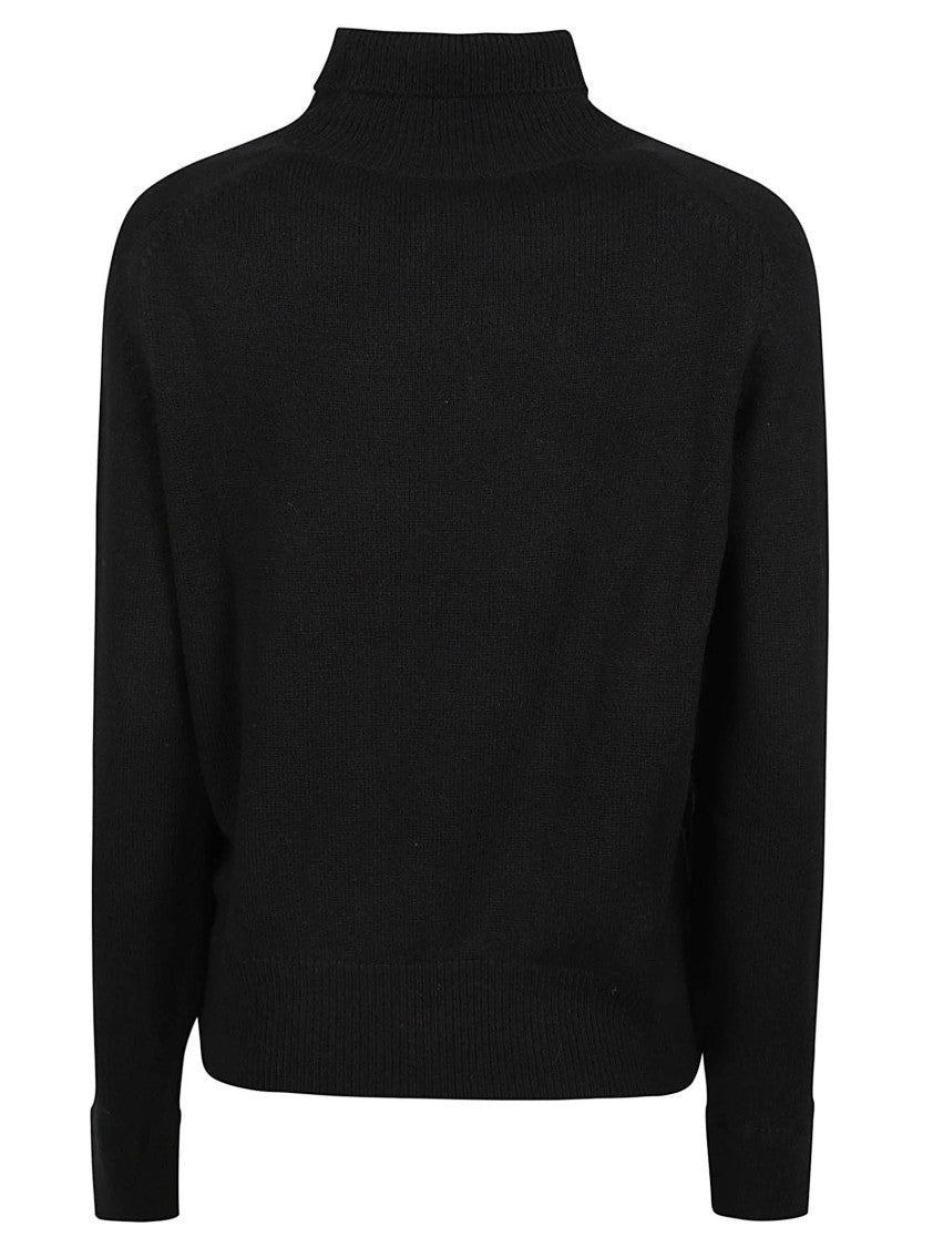 Victoria Beckham Slightly Cropped Turtleneck Sweater With Ribbed Details