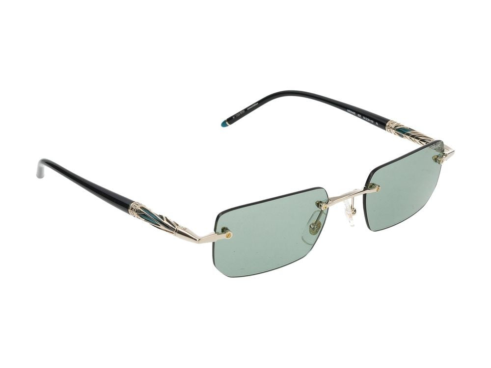 Montblanc Gold Mb0348s Metal Rimless Rectangular Sunglasses