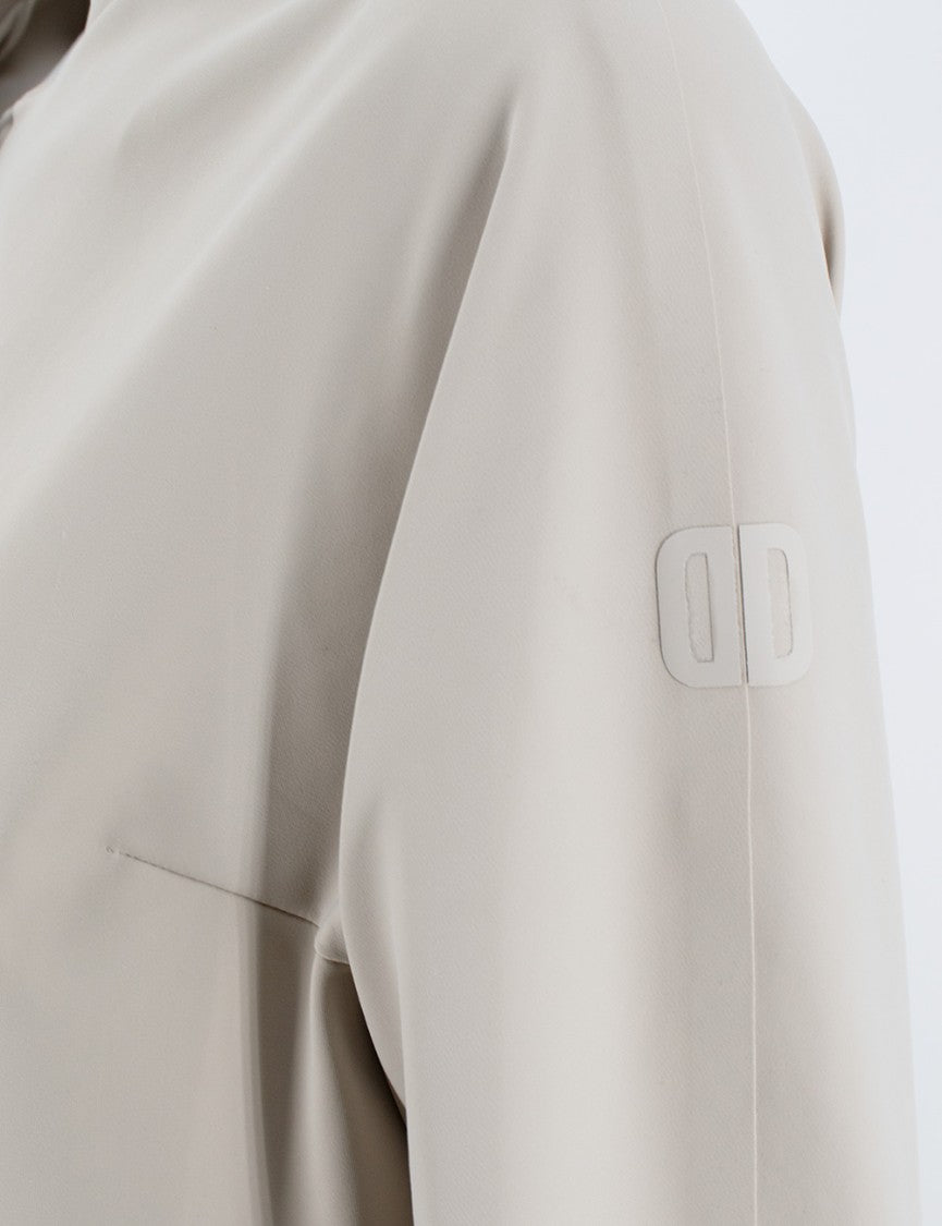 Duno Beige Technical Fabric Jacket With Mandarin Collar