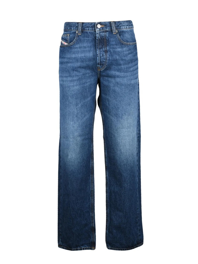 Diesel Blue Cotton D-Macs Loose Jeans