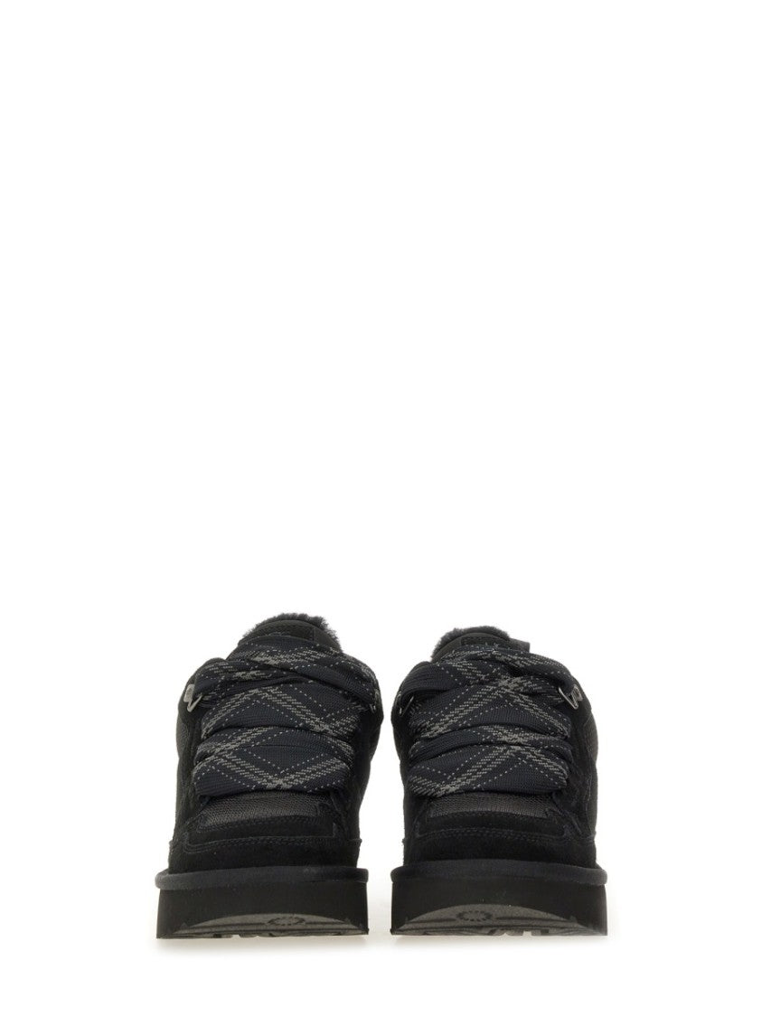 Ugg Lowmel Low-Top Cushioned Leather-Textile Sneakers