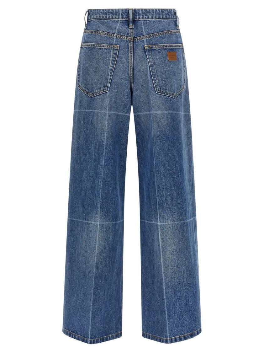 Alexander Wang Straight Trousers With Faded Fold Lines And Tailored Silhouette