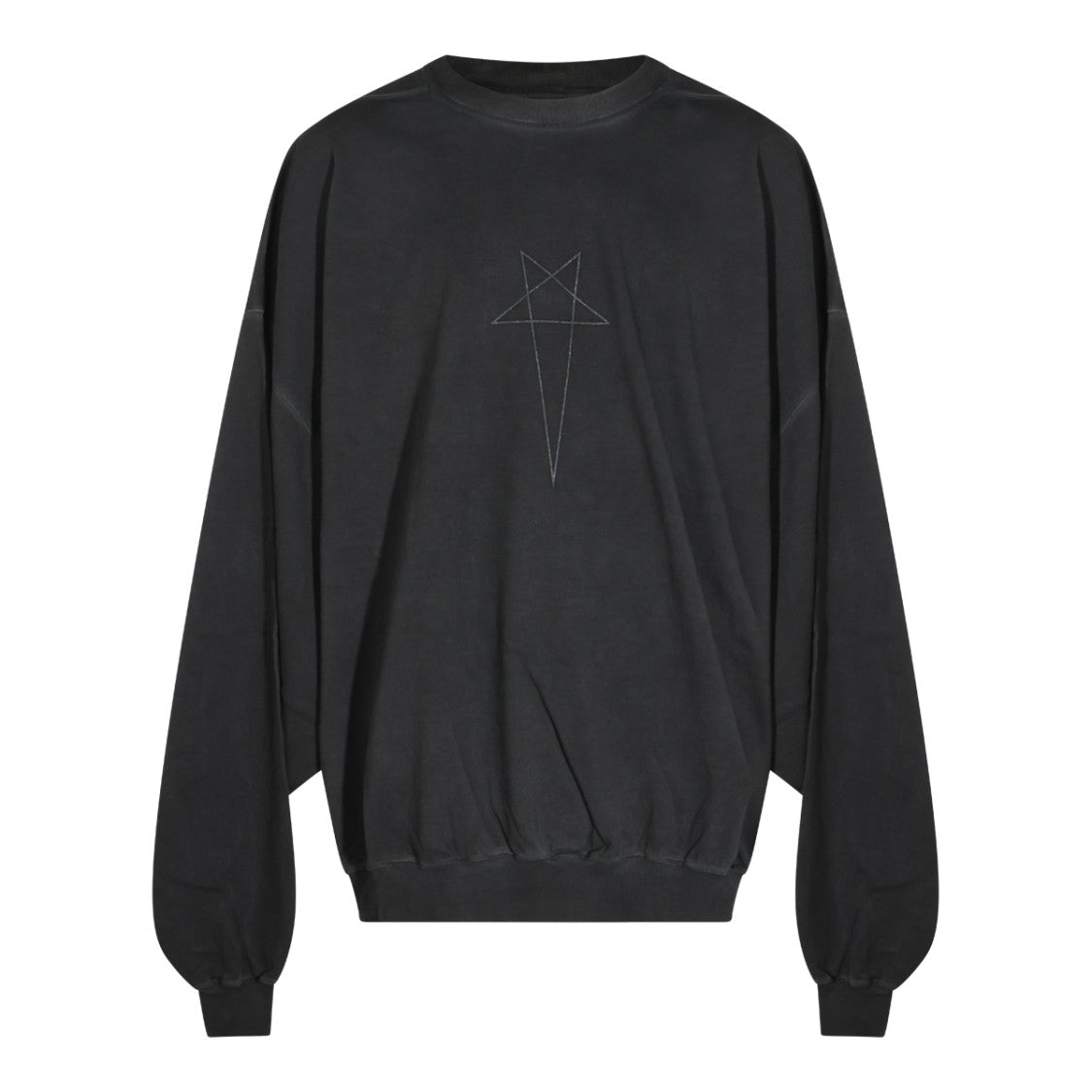 Drkshdw By Rick Owens Embroidered Geometric Long-Sleeve Sweatshirt