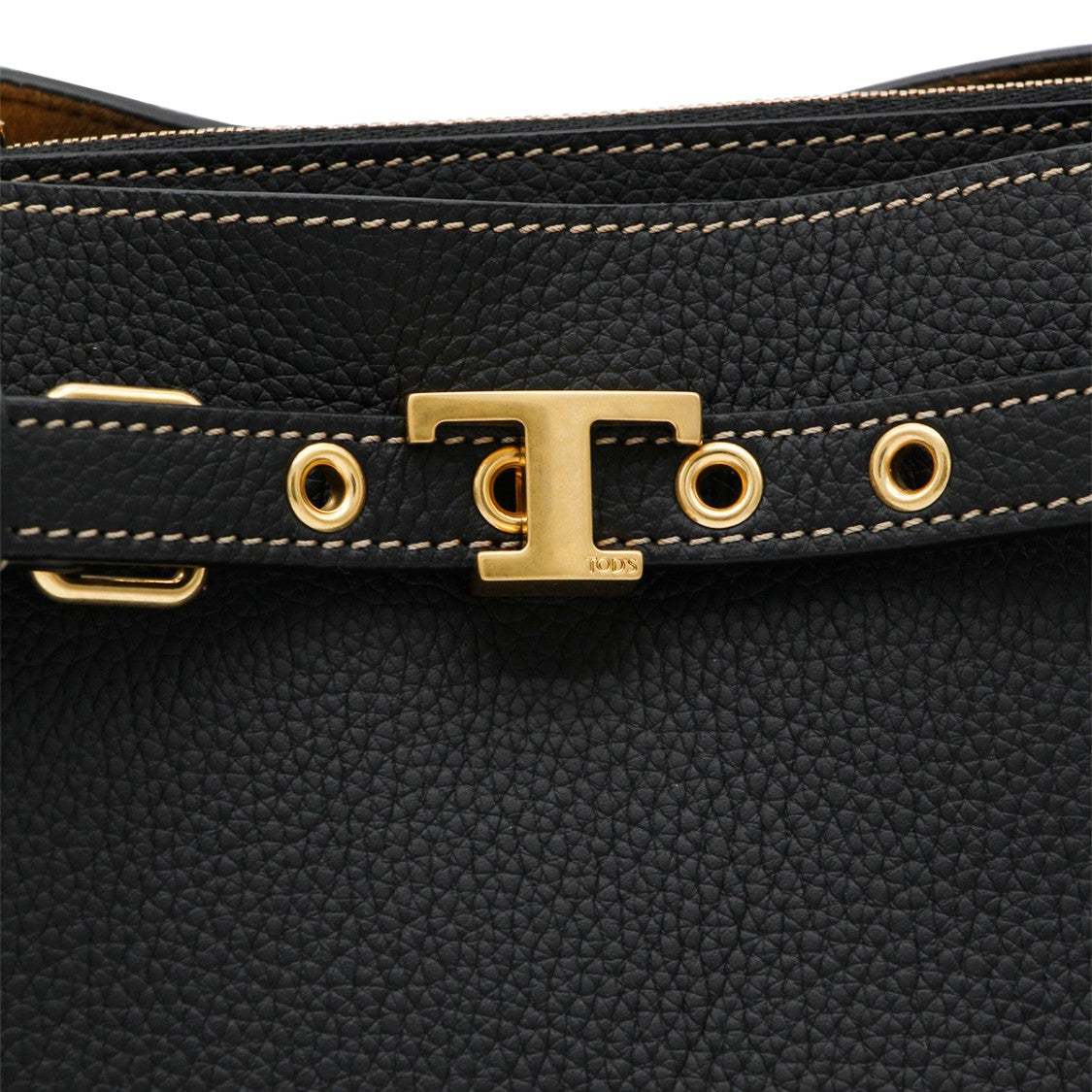 Tod's Textured Leather Tote With Gold-Tone Hardware