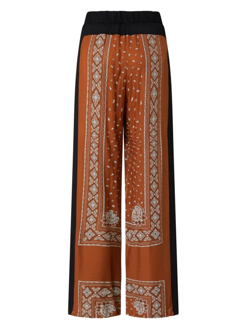 Pinko Wide-Leg Paisley Print Spirito Trousers