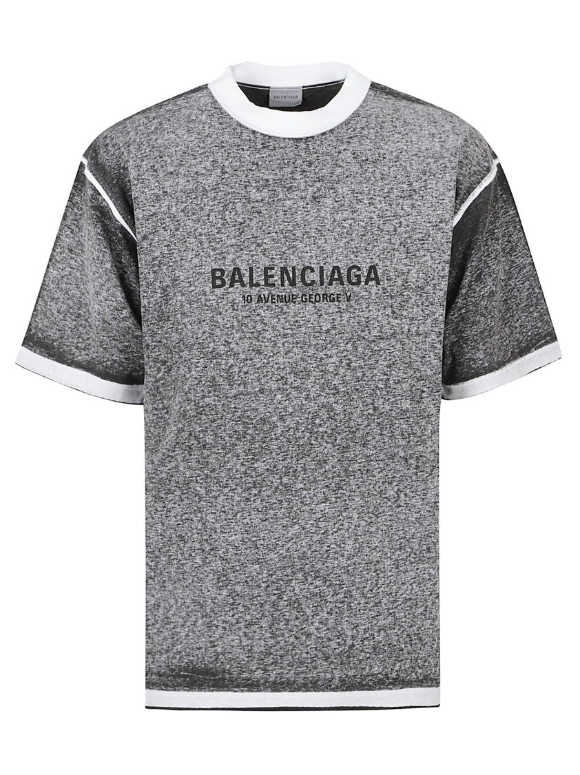 Balenciaga White Cotton Logo Oversized T-Shirt