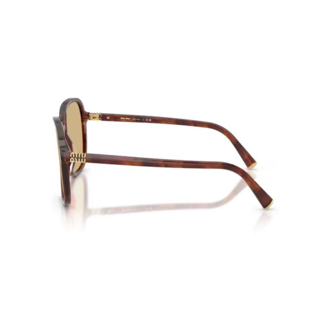 Miu Miu 0Mu B01s Classic Tortoiseshell Square Frame Sunglasses
