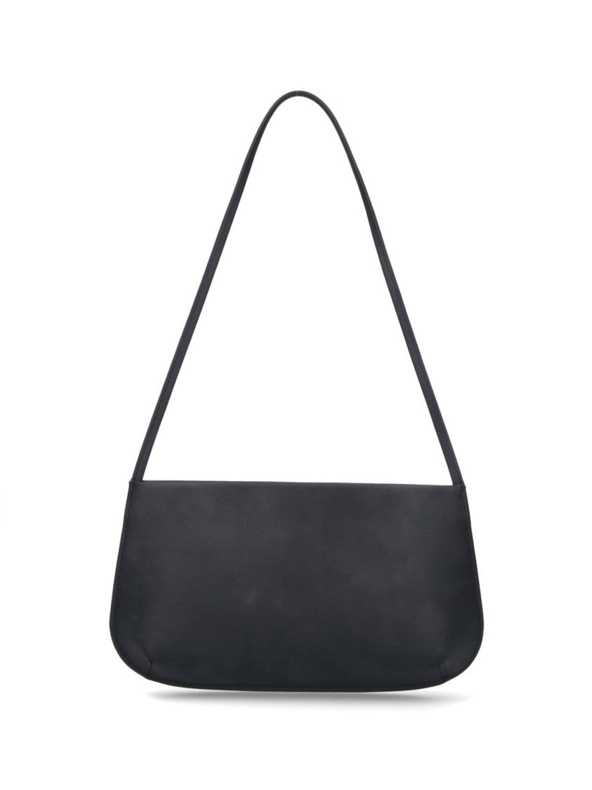 Fane Black Bra Minimalist Leather Shoulder Bag