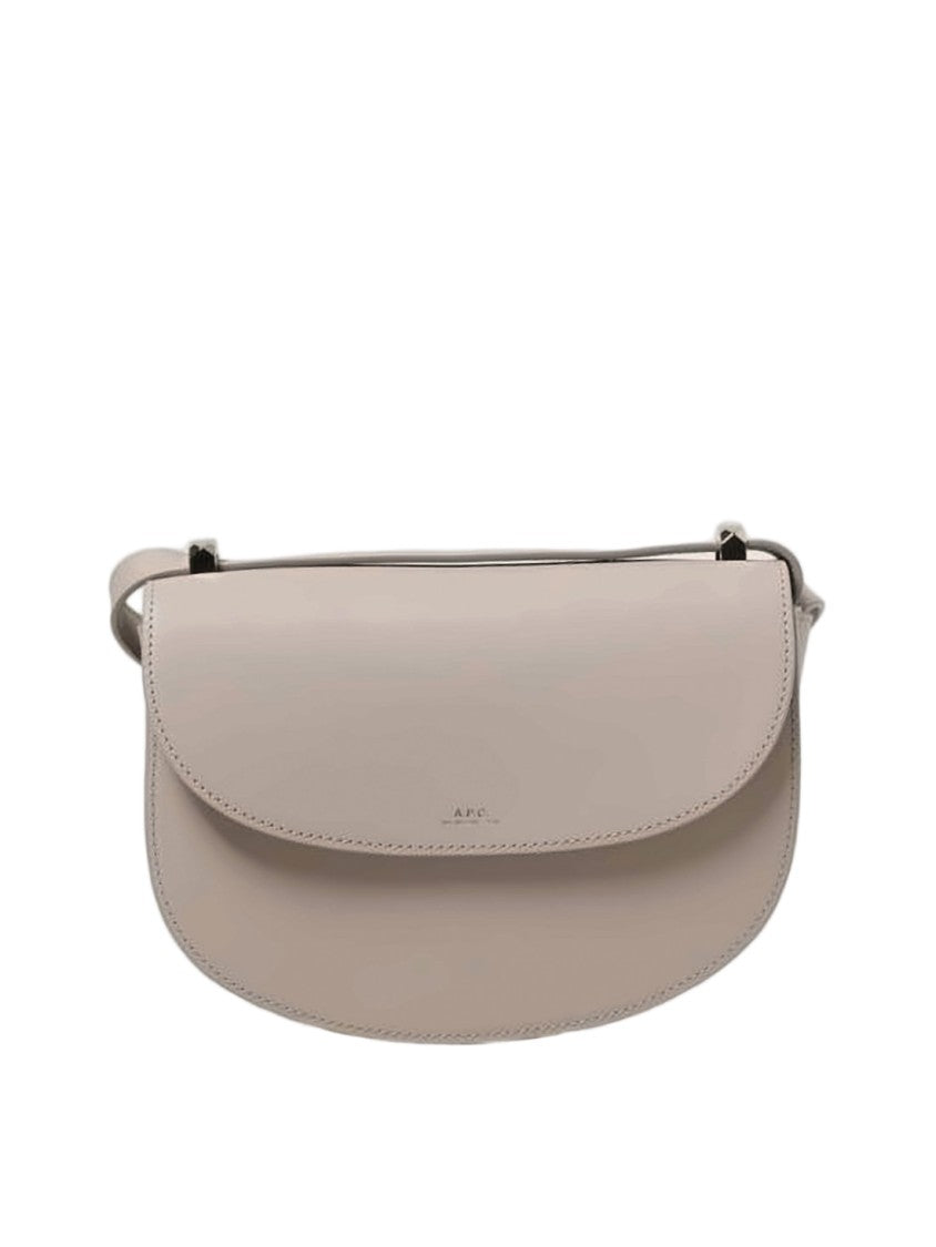 A.P.C. Curved Silhouette Shoulder Bag With Flap Closure