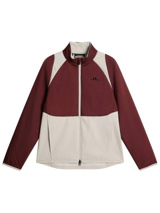 J Lindeberg Two-Tone Casual Jacket With Stand Collar And Logo Accent