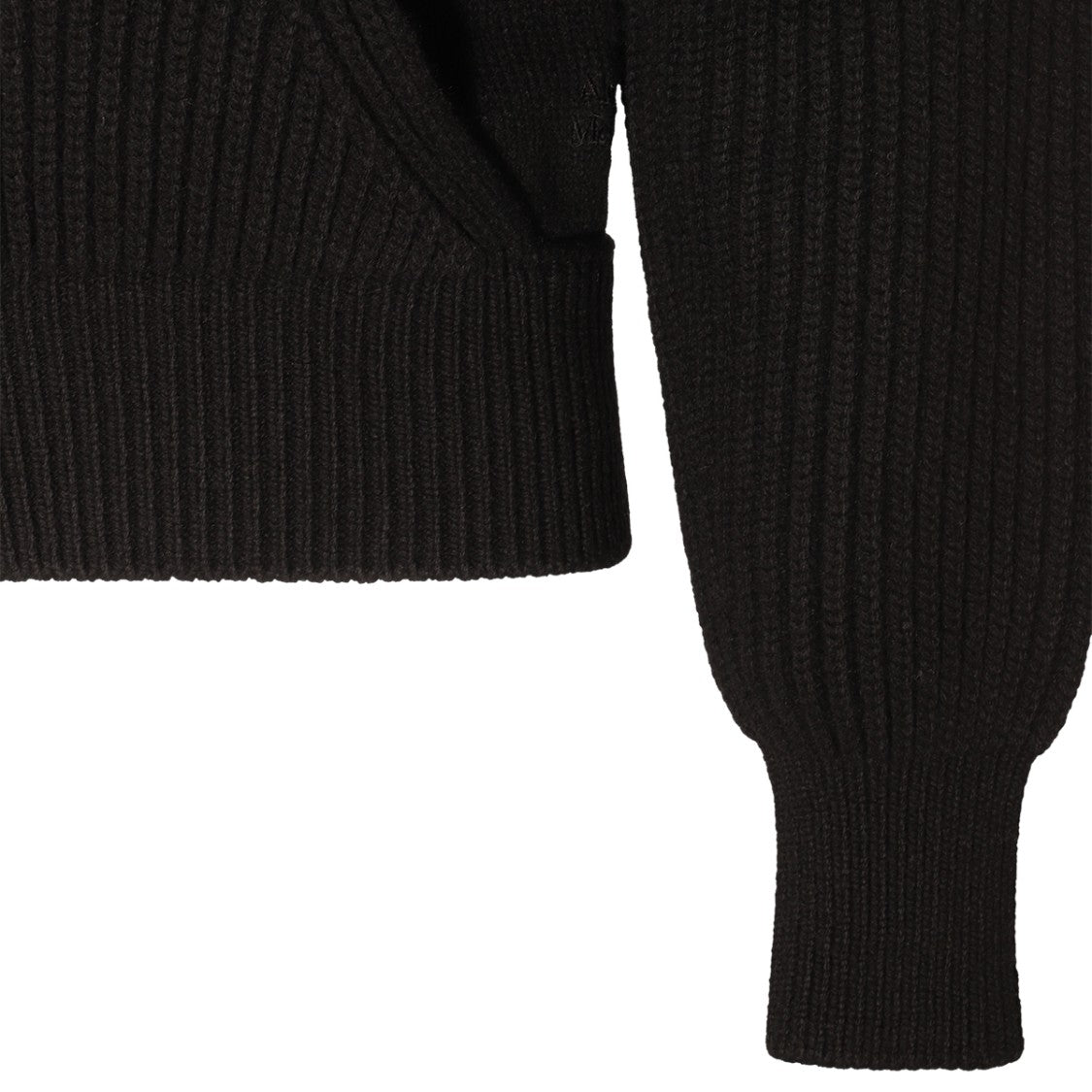 Alexander Mcqueen Ribbed Knit Zip-Up Sweater With Silver Finish Details