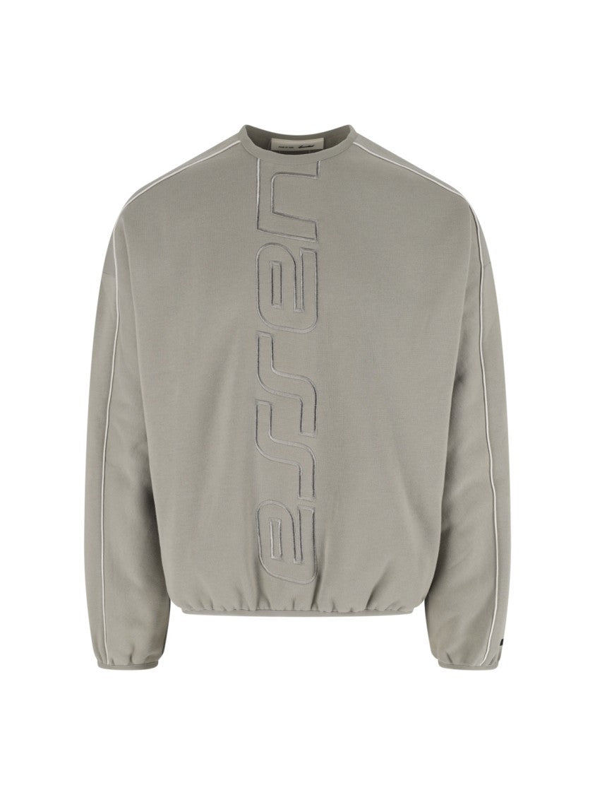 Fear Of God Essentials Grey Relaxed Embossed Vertical Logo Sweatshirt