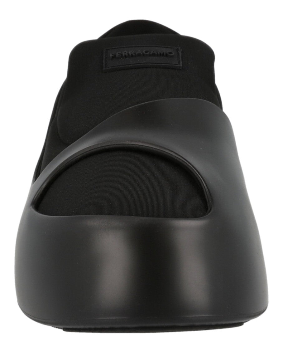 Ferragamo Lunar Paneled Slip-On Sneakers