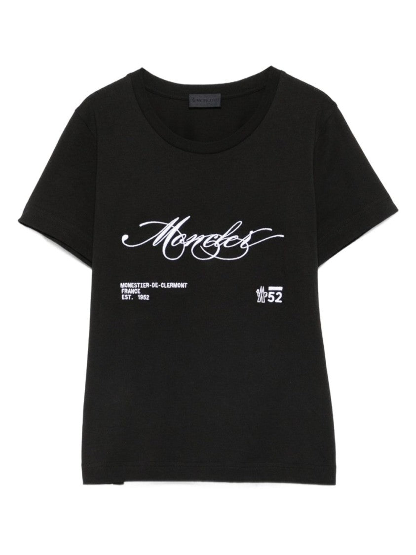 Moncler Black Cotton Jersey T-Shirt