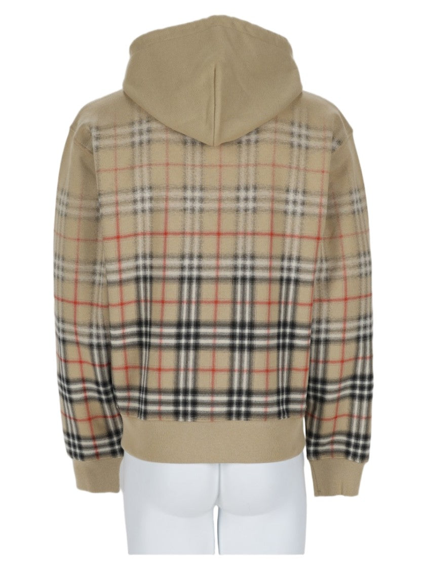 Burberry Multicolour Check Zip-Up Cotton Hoodie