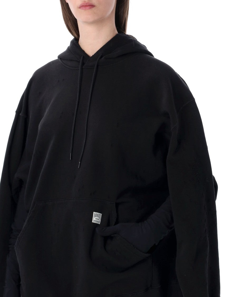 Mm6 By Maison Margiela Gloves Integrated Cotton Mini Dress