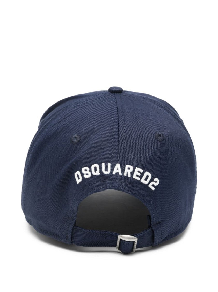 Dsquared2 Structured Cotton Baseball Cap With Bold Embroidery