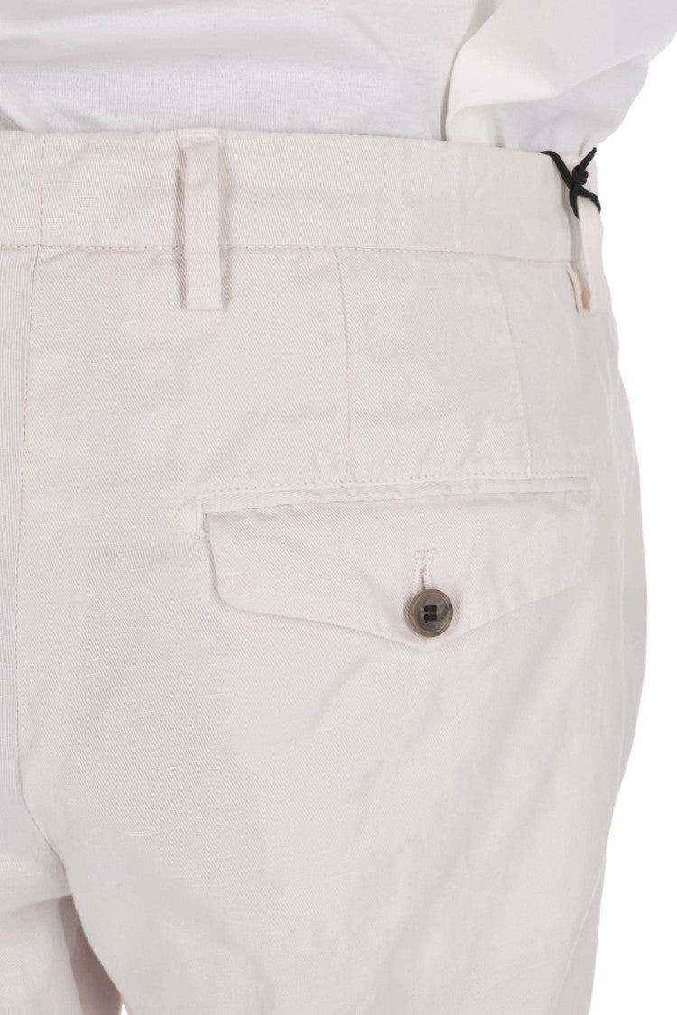 Myths Relaxed Fit Cotton-Linen Trousers With Tapered Leg