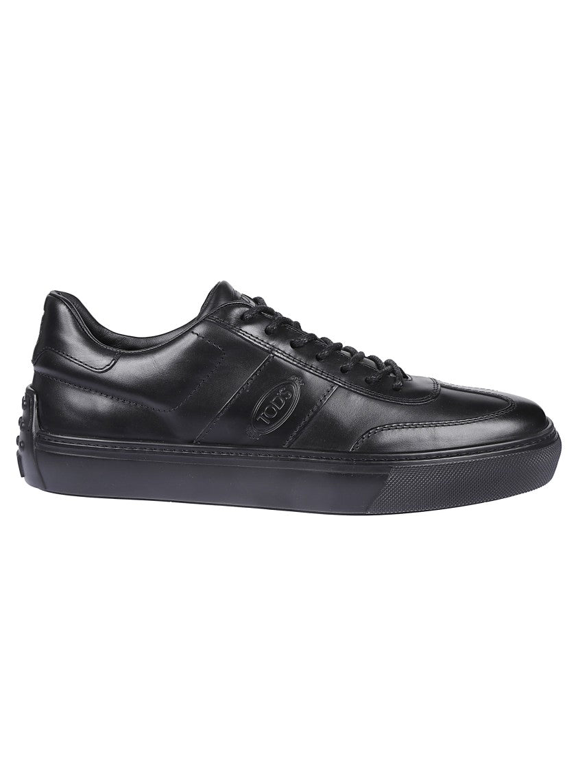 Tod's Low-Top Leather Sneakers With Debossed Logo