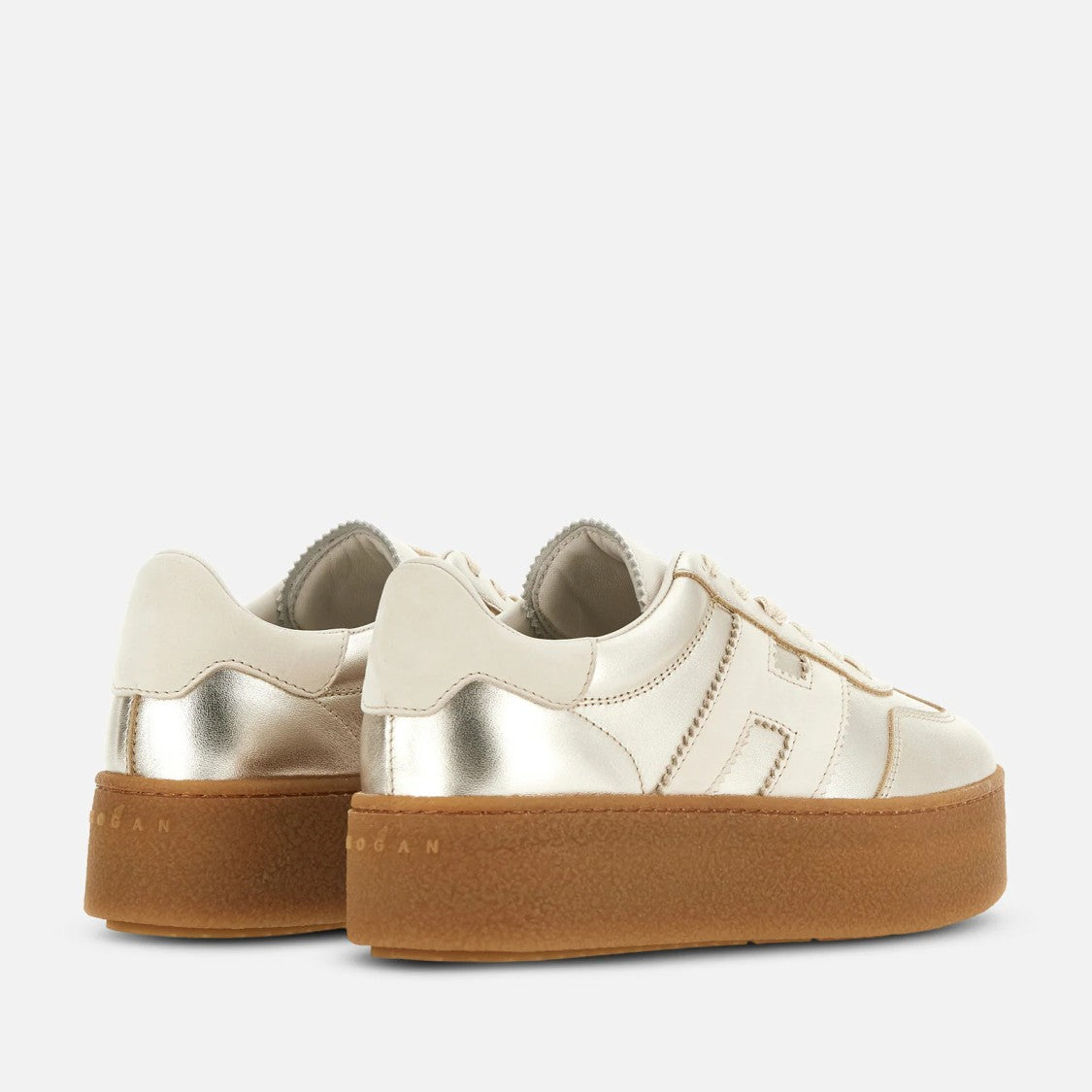 Hogan Metallic Platform Gum-Sole Sneakers
