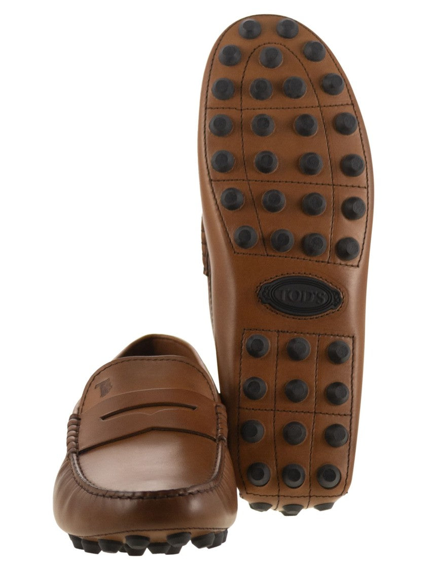 Tod's Bubble Leather Rubber Loafers