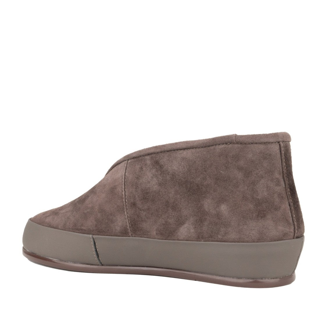 Linda Baumann Brown Fur-Lined Suede Loafers