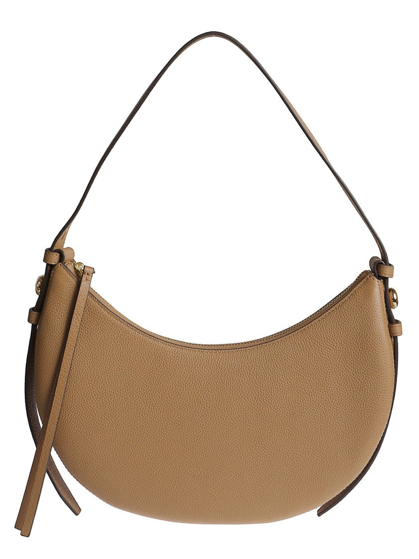 Tory Burch Romy Half Moon Bag In Pebbled Leather