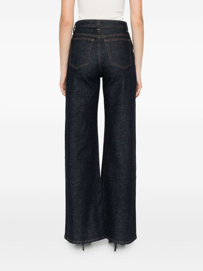 Khaite High-Waisted Wide Leg Jeans