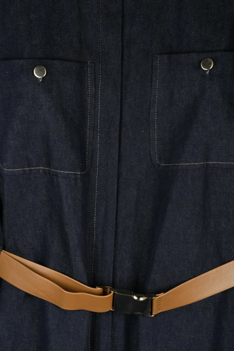 Max Mara Denim Jumpsuit - Night Blue