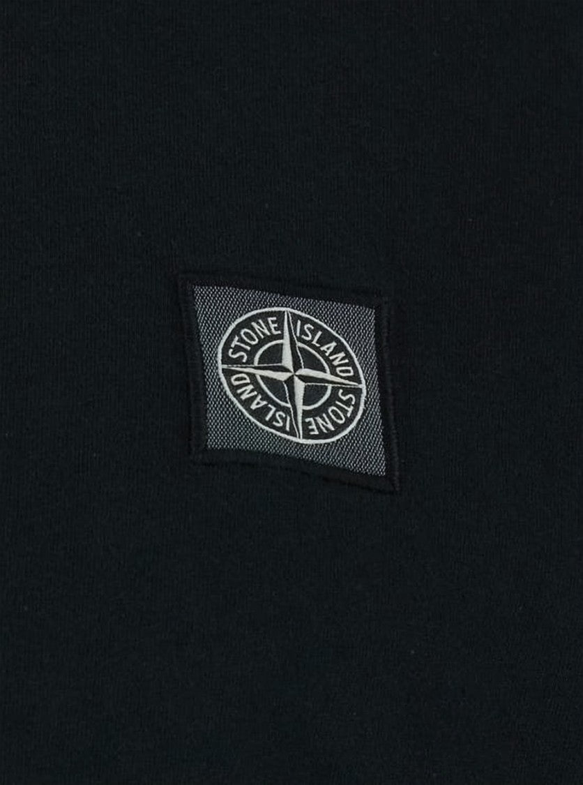 Stone Island Relaxed Fit Black Cotton T-Shirt