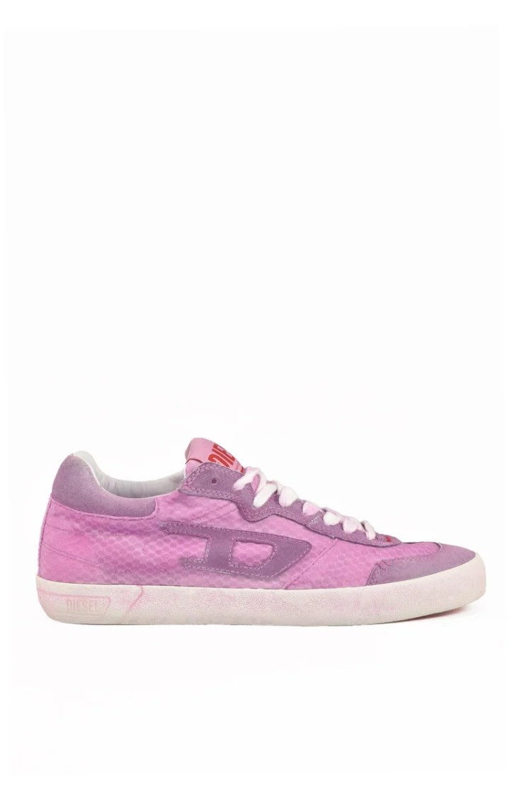 Diesel Pink Other-Fibers Leather Sneakers