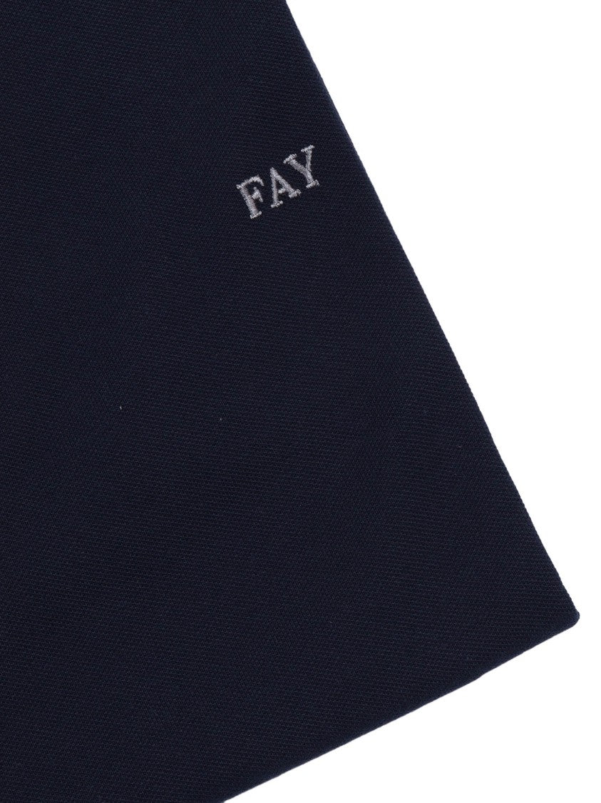 Fay Classic Double Collar Striped Polo Shirt