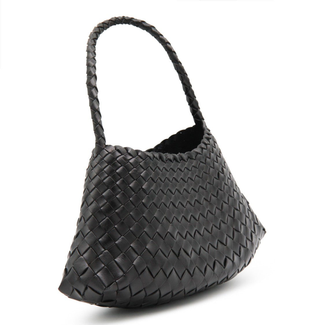 Dragon Diffusion Knitted Leather Rosanna Shoulder Bag With Top Handle