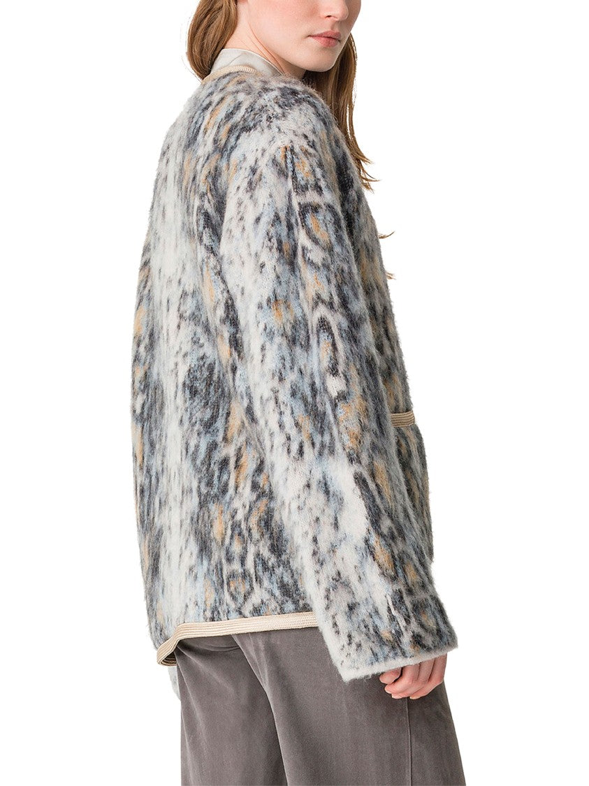 Forte Forte Python-Patterned Alpaca Jacquard Short Coat