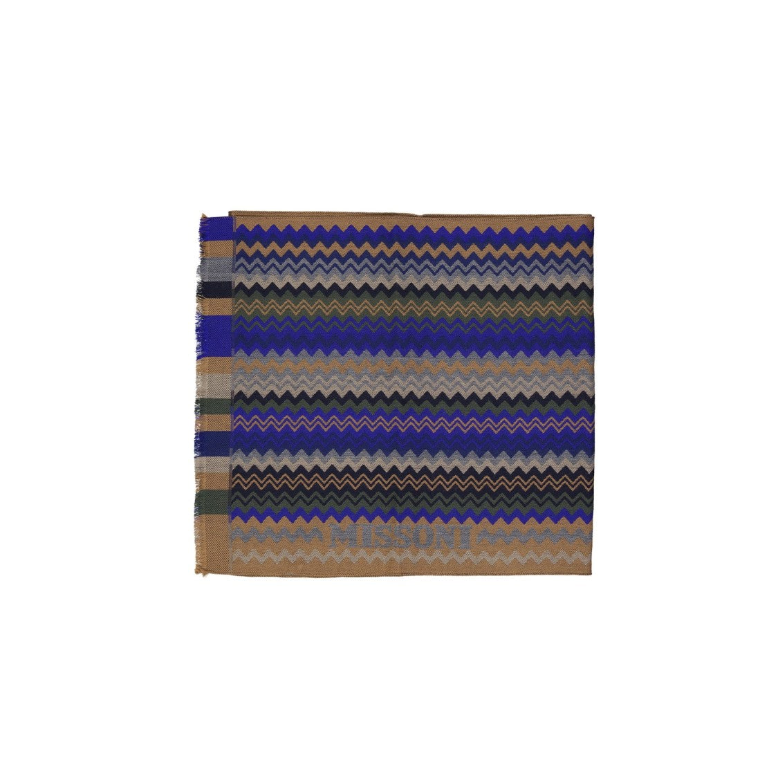 Missoni Rectangular Wool Scarf With Zigzag Pattern