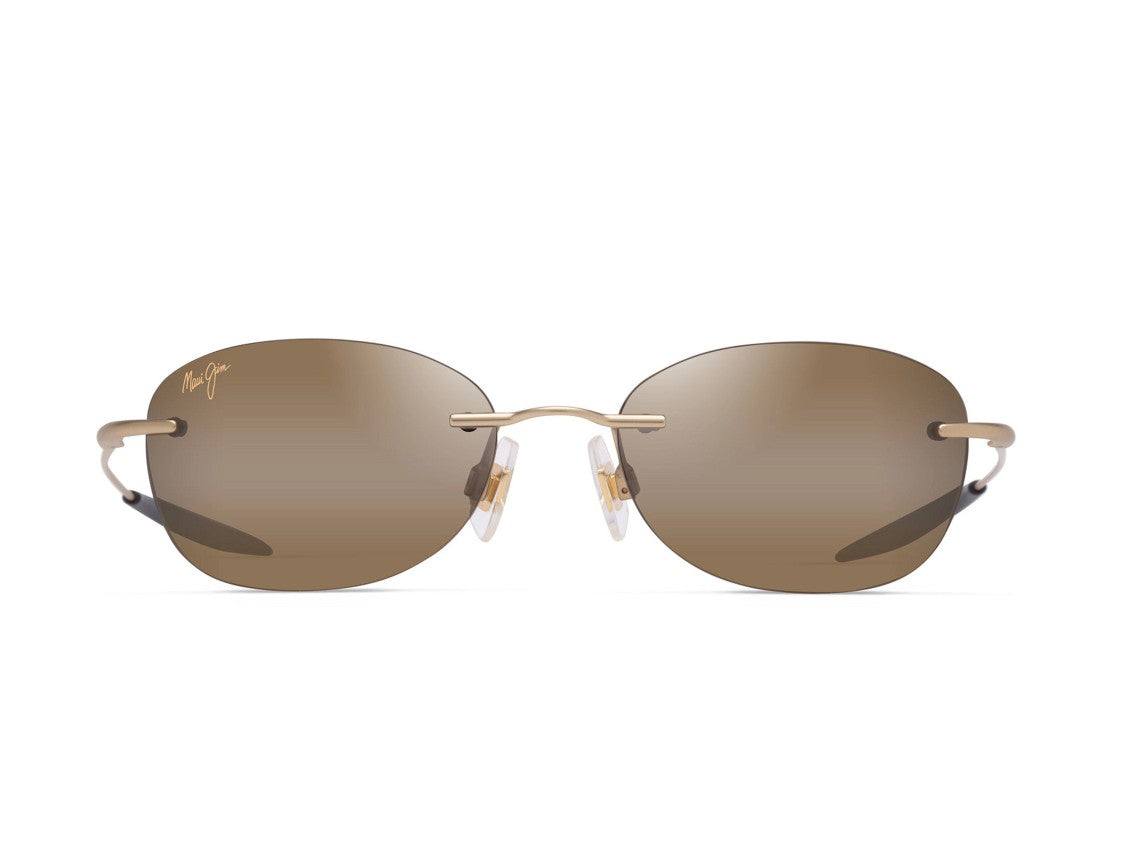 Maui Jim Gold Mj0373s Rimless Round Sunglasses