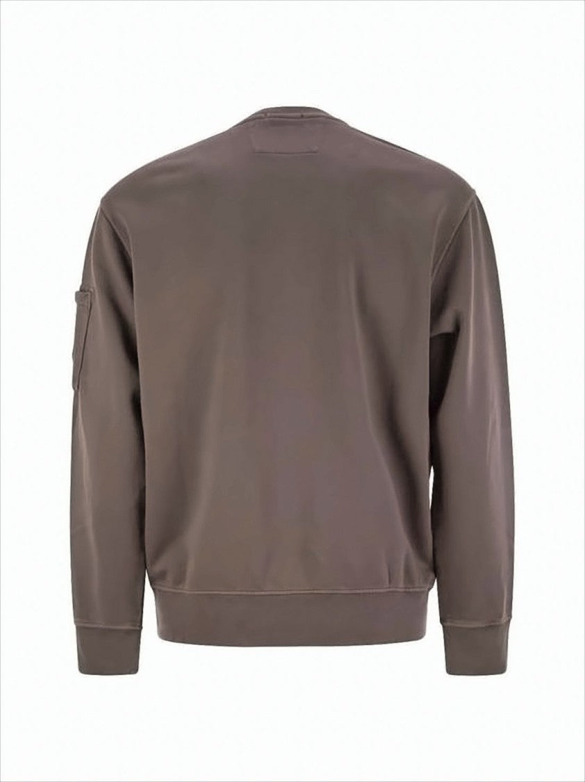 C.P. Company Long-Sleeve Minimalist Cotton Sweatshirt With Distinctive Lens Detail