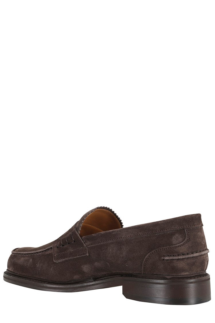 John Spencer Elegant Dark Brown Suede Moccasin