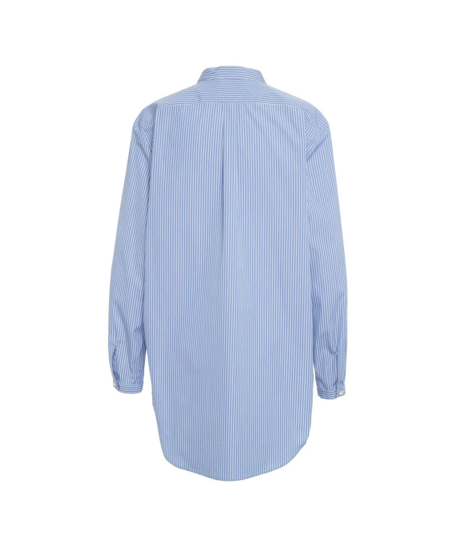 Seafarer Striped Shirt With Mandarin Collar