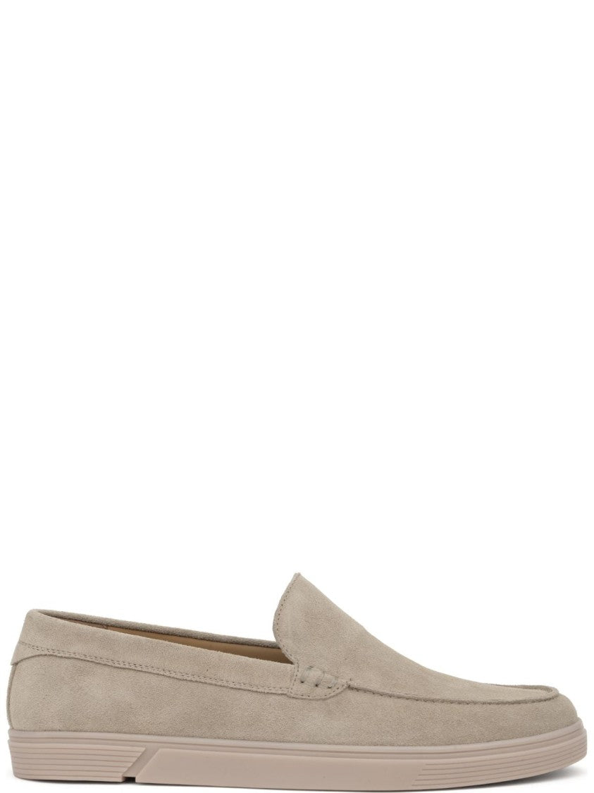 Sergio Moretti Suede Flat Shoes With Comfortable Rubber Sole