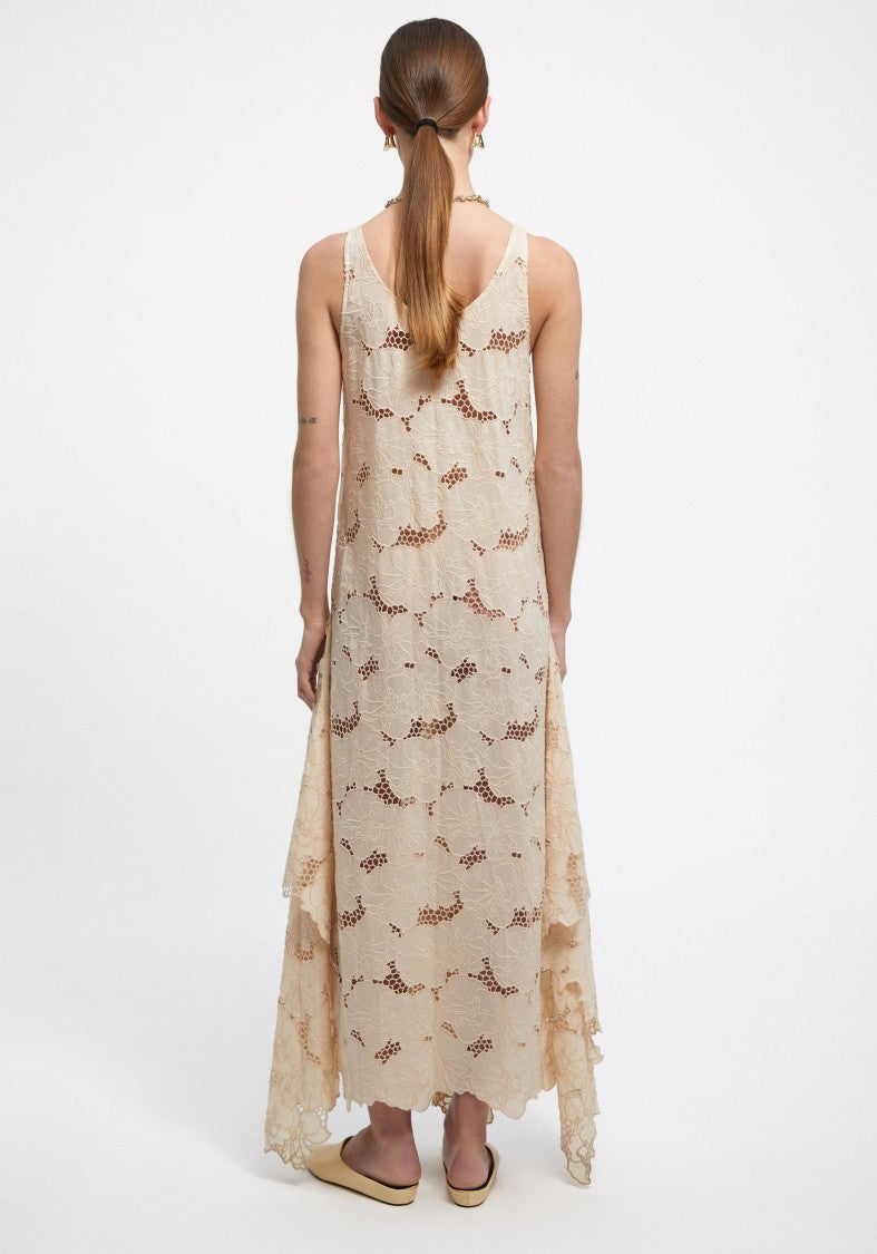 Aeron Reef - Lace Fluted Maxi Dress