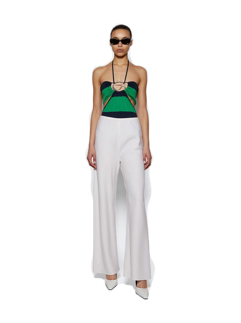 Coperni Knitted Striped Bodysuit Green And Blue