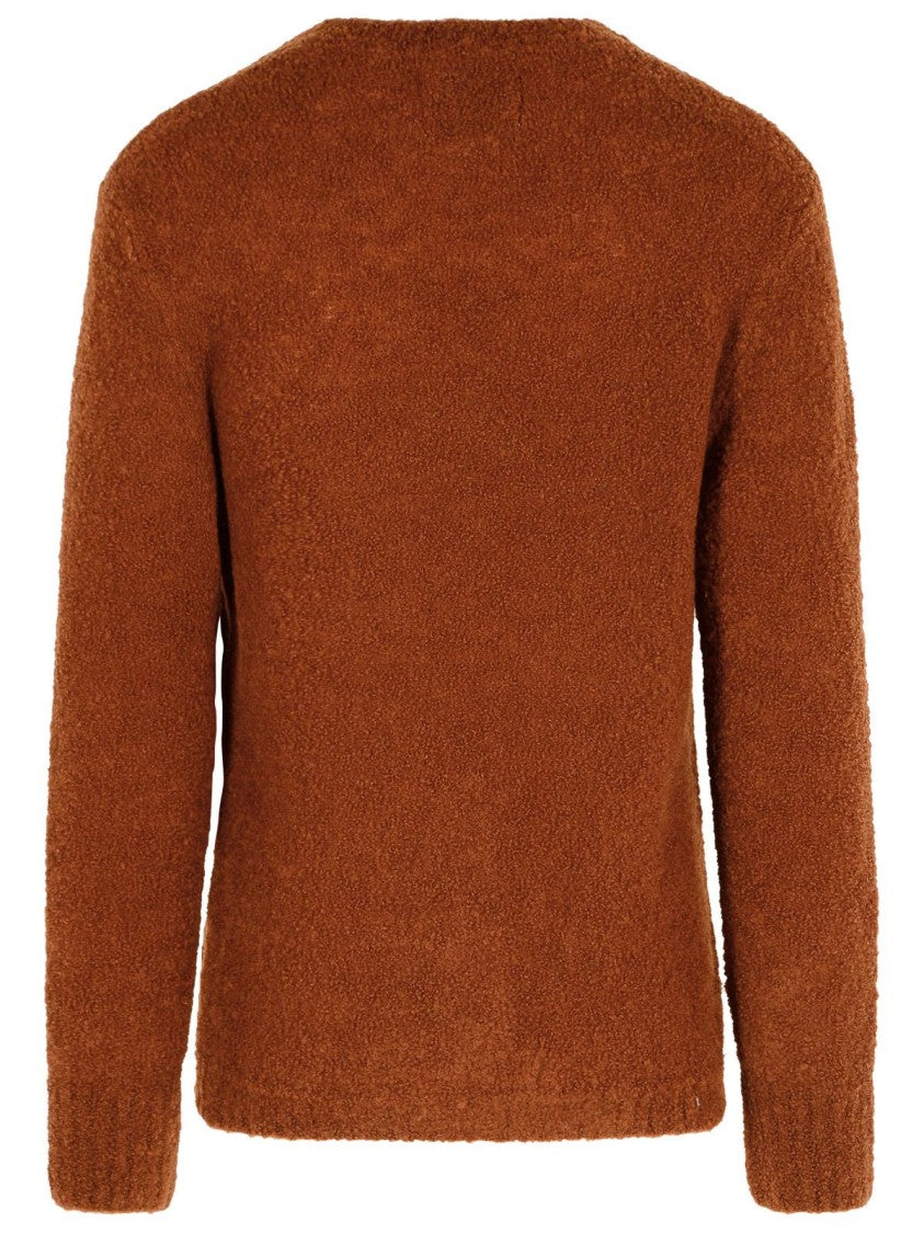 Seven Gauge Brown Virgin Wool Blend Sweater