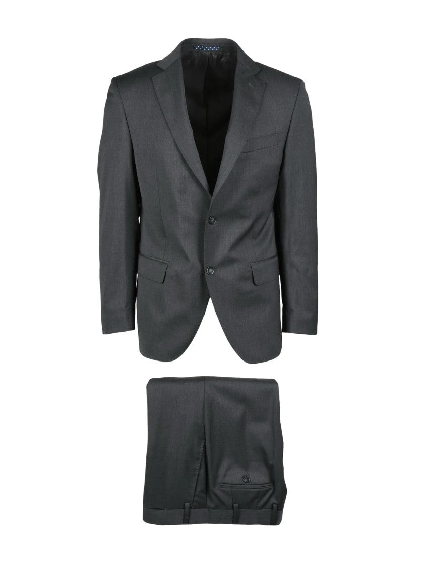 Sartoria Toscana Sartoria Toscana Wool Stretch Suit With Tailored Fit And Notch Lapels